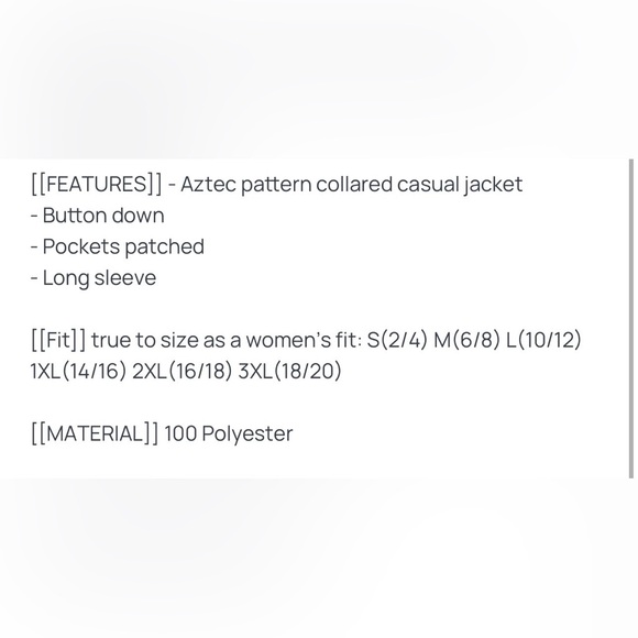 Aztec shacket Jacket - Picture 6 of 6